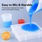 LET'S RESIN Silicone Measuring Cups, 450ml Accurate 2 Scales & 100ml Durable Measuring Cups, Epoxy Mixing Cup, Silicone Stirring Sticks, Easy to Clean, for Resin Crafts, Glitter Tumbler